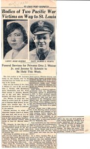 1942 St. Louis Post-Dispatch newspaper clipping on Rieper