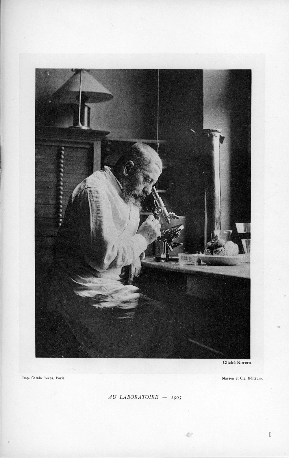 Jules Dejerine in the laboratory, 1905
