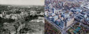 Medical Center, 1915 (left) and 2015 (right).