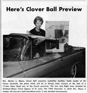 Prizes offered at the 1962 Clover Ball