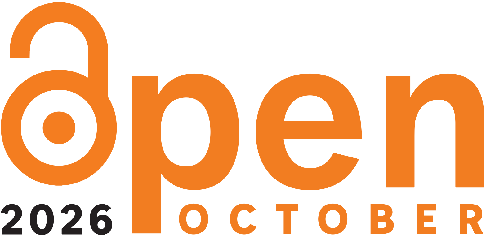 Orange text reads “open OCTOBER” with an open padlock symbol forming the “o.” “2026” appears in black text to the left beneath the padlock.