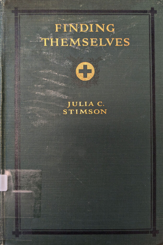 Dark plain cover with nursing symbol and title and author 