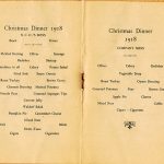 Portion of Base Hospital 21 Christmas Day menus