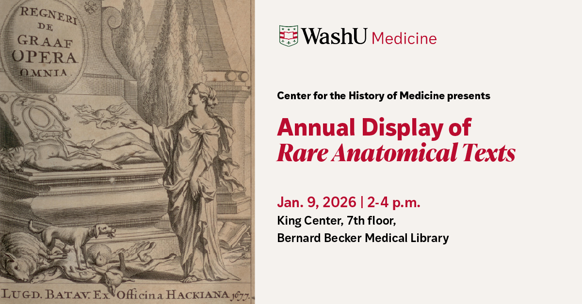 Annual Display of Rare Anatomical Texts event details