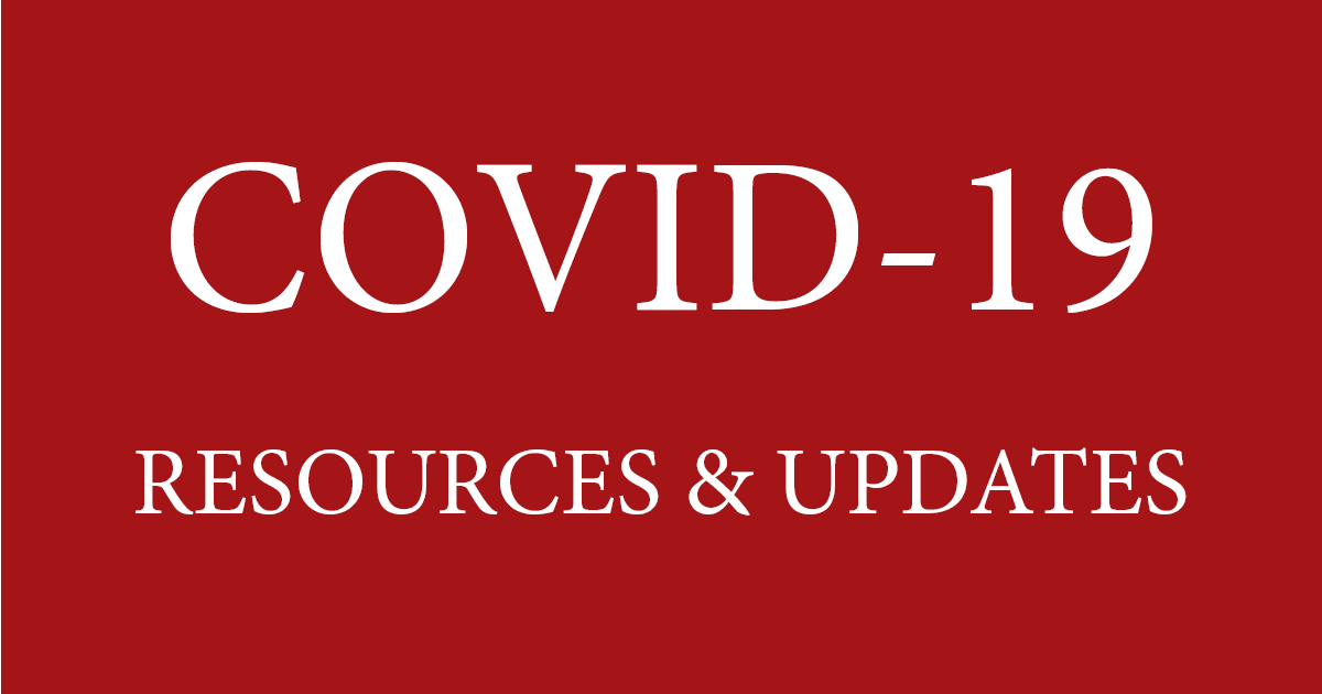 COVID-19 Resources and Updates banner