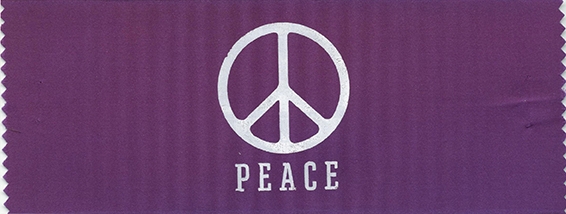 Peace armband worn at Moratorium events, WUSM-Barnes-Jewish complex, 1969.