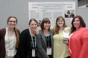Librarians with poster presented at MLA 2017