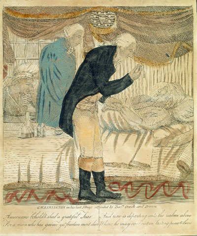 G. Washington in his last illness attended by Thos Craik and G. R. Brown, 1799