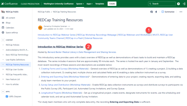 Check out our New and Improved WUSTL REDCap Confluence Documentation ...