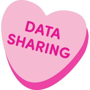 Data Sharing candy heart