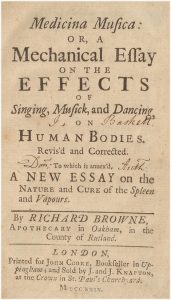 Title page of Richard Browne’s treatise on music.