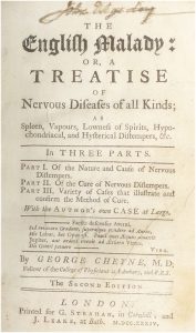 Title page of George Cheyne’s work on nervous diseases.