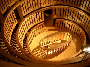 The wooden anatomical theatre in Padua, Italy
